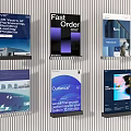 Decorative Brochure Display Set With Professional Design And Modern Stylish Arrangement