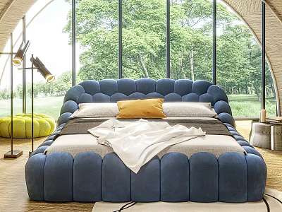 Gervasoni Rochburg Double Bed Bubble Bed Floor Bed Shaped Bed 3d model