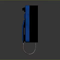 Blue Coin Operated Payphone With Digital Display Keypad And Brand Logo On Dark Background