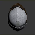Medieval Warrior Helmet With Silver Metal Design Intricate Patterns Brown Ear Flaps And Face Guard