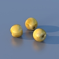 Apple fruit ornaments 3d model