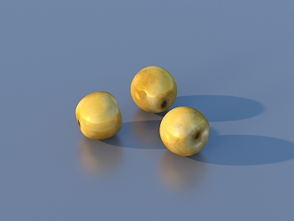 Apple fruit ornaments 3d model