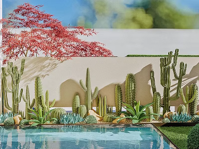 Modern Cactus Desert Plant 3d model Modern Cactus Desert Plant 3d model