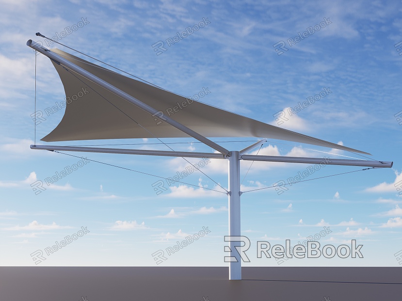 Tension film film pavilion awning landscape sketch model