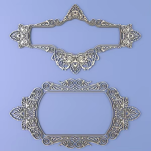 European-style Metal Carved European Pattern Hollow Carved Pattern 3d model
