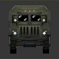 Green Military Tank With Heavy Armor Turret Long Cannon And Tracks Design