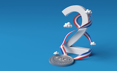 Modern Medal Silver 3d model