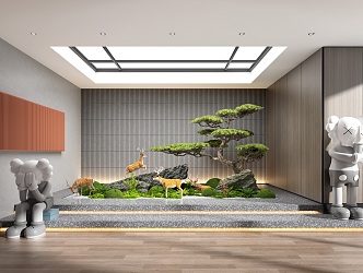 Modern landscape sketch interior landscape landscaping 3d model