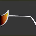 Unique Jewelry Sunglasses With White Frame And Red Reflective Lenses