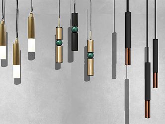 Modern chandelier straight chandelier 3d model