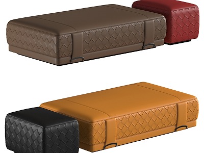 Milotti Minotti sofa stool 3d model