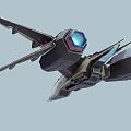 Sci-fi fighter aircraft aviation vehicle fighter sci-fi technology bomber fighter space future 3d model