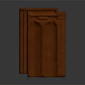 Orange Clay Architectural Long Strip Roof Tile With Grooved Surface Design