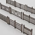 Traditional And Modern Metal Railings With Intricate Openwork Patterns And Simple Slats