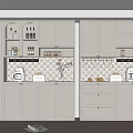 French Sideboard Cream Sideboard 3d model