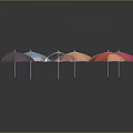 Colorful and Transparent Umbrellas in Assorted Hues for Daily Use