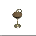Elegant Modern Table Lamp With Brass Curved Arm And White Glass Shade Design