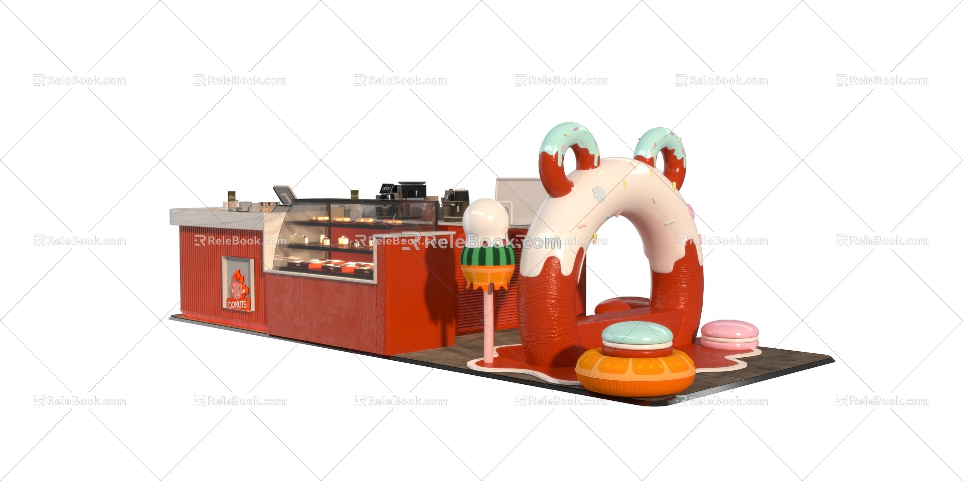 Dessert Shop Donuts Dessert Nakajima Cake Shop Bakery Nakajima 3d model