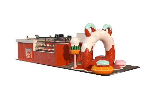 Dessert Shop Donuts Dessert Nakajima Cake Shop Bakery Nakajima 3d model