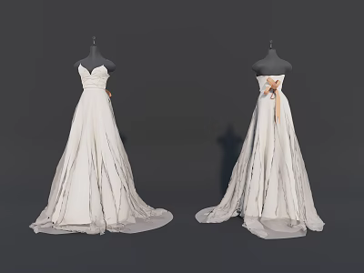 Wedding Dress Bridal Shop Model 3d model
