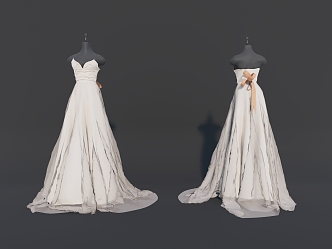 Wedding Dress Bridal Shop Model 3d model