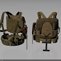 Vintage Brown Leather Backpack With Straps And Utility Pockets