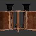 Vintage Brass Binoculars Classic Instrument for Cosmic Observation and Space Exploration