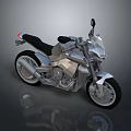Modern Silver Motorcycle With Black Seat And Streamlined Exterior Design Features 3d model
