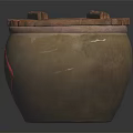 Traditional Clay Jar With Wooden Lid And Red Fu Character As Daily Life Item