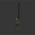 Tactical Handheld Weapon With Long Antenna Brown Body Keypad And Display Screen