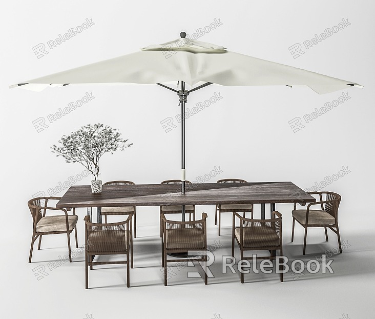 New Chinese Style Outdoor Table and Chair Outdoor Leisure Table and Chair Sunshade Umbrella Outdoor Table and Chair Leisure Seat model