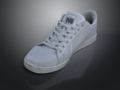 White Casual Sneakers With CHIC CHIC Logo And Lace Up Design For Everyday Wear 3d model