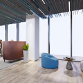 Modern Lounge Area Design With Large Windows Natural Light Various Seating And Wooden Flooring