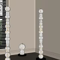 Modern Art Floor Lamp Cream Wind Table Lamp Floor Lamp Combination 3d model