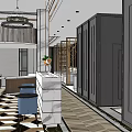 Hotel Public Lounge Area Interior With Modern Seating And Elegant Lighting Design