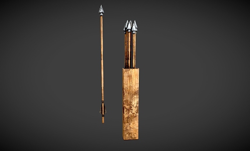 ancient weapon bow and arrow 3d model