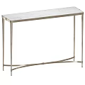 Sleek Modern Console Table With White Marble Top And Metal Legs 3d model