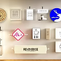 Various Coffee Shop Advertising Billboards With Coffee Cup Icons Deer Logo And Different Shapes Designs