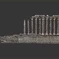 European-style ruins Roman Temple of Evora Temple Temple ruins Totem Tribal Totem Ancient ruins 3d model