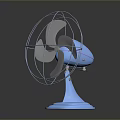 High Quality Computer Cooling Fan With Blue Base Metal Mesh Cover And Gray White Blades