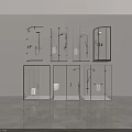 Various Modern Shower Fixture Designs With Glass Enclosures And Towel Racks