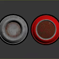 Stainless Steel Pet Bowls With Paw Prints And Red Pattern Design For Pets