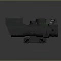 Tactical Weapon Scope With Red Laser And Black Adjustment Knobs Mounting Base