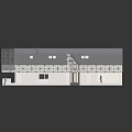 Modern Architectural Model With Geometric Roof Structure Skylights Light Colored Walls And White Platform