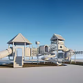 Modern slide super combination slide 3d model