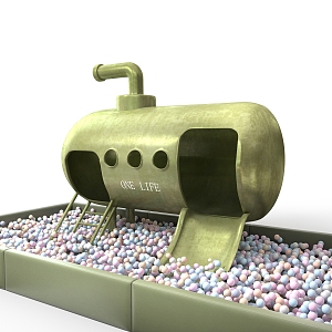 Modern Slide Submarine Slide Bubble Pool 3d model