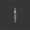 Modern Metallic Pistol Weapon With Futuristic Design And Shiny Structure Details