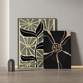 Simple abstract decorative painting 3d model