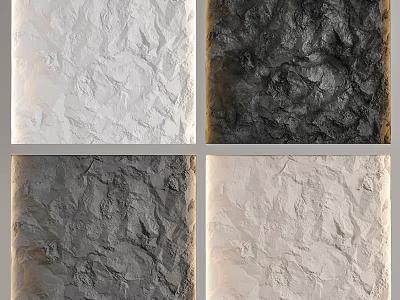 Textured Background Wall With White Black Gray And Beige Color Options 3d model