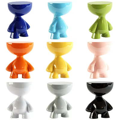 Colorful Modern Side Table Collection With Vibrant Colors And Unique Stylish Designs 3d model